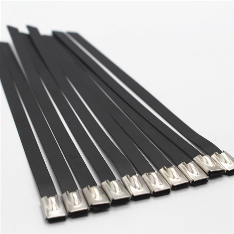 Stainless Steel Exhaust Wrap Coated Locking Cable Zip Ties