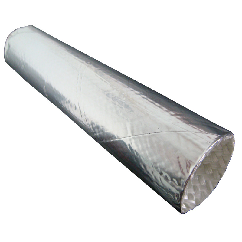 Aluminized fiberglass heat shield sleeve